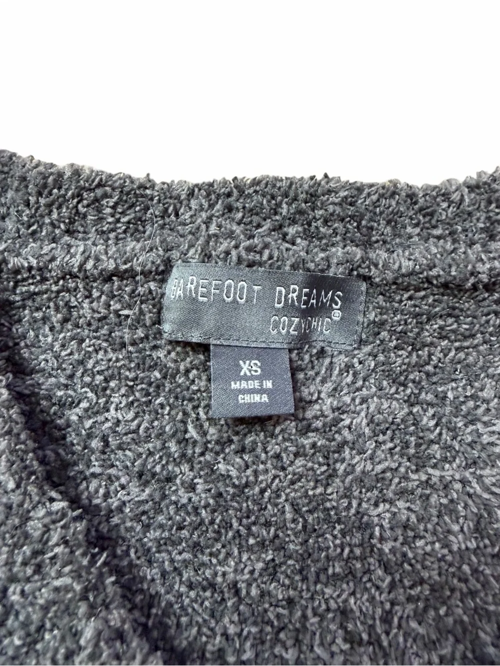 Barefoot Dreams CozyChic Men's Charcoal Gray V-Neck Sweater